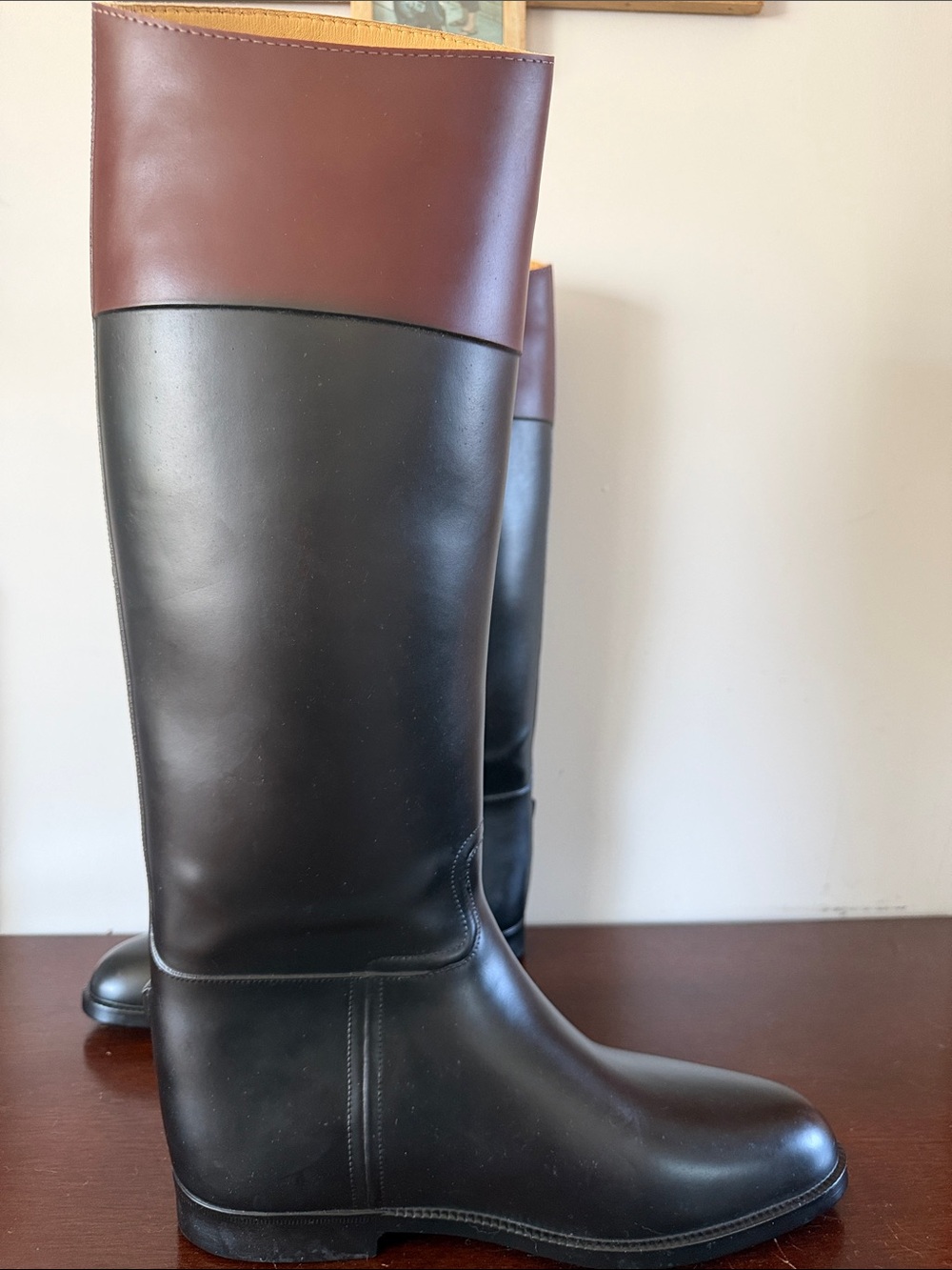 AIGLE Coupe Saumer Jumping Horseback Riding Boots Equestrian France Rubber US 10 - Picture 3 of 16
